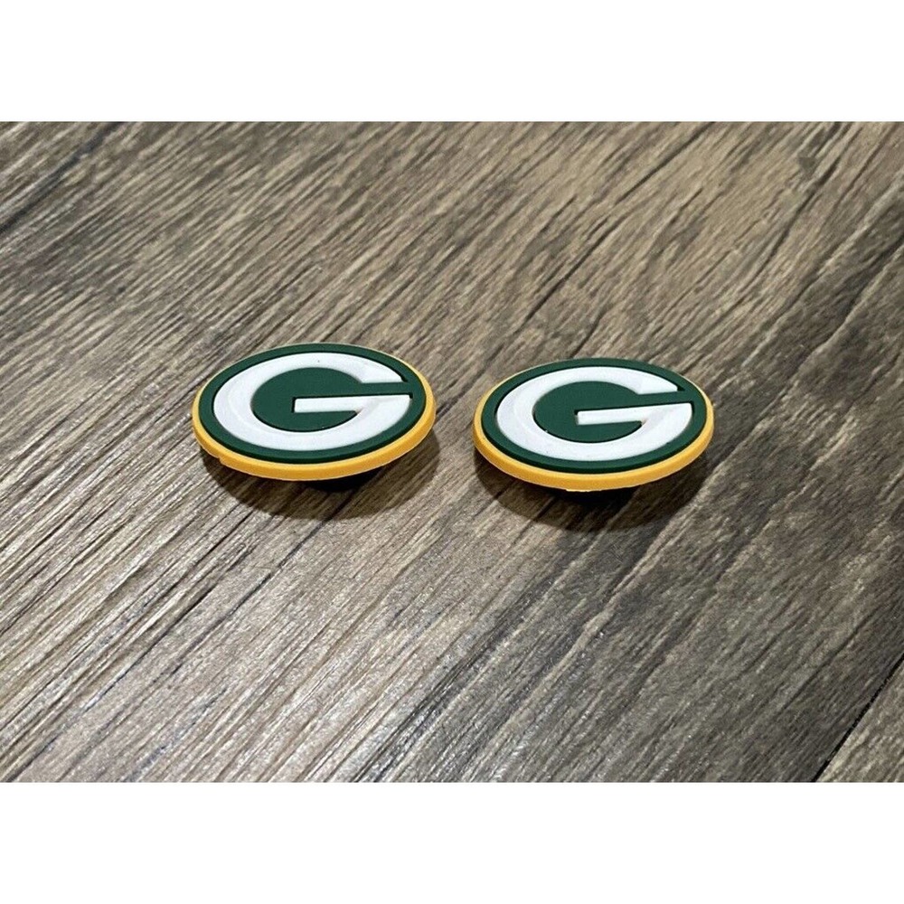 Green Bay Packers Football Team Sports Charm For Crocs Shoe Charms - 2 Pieces